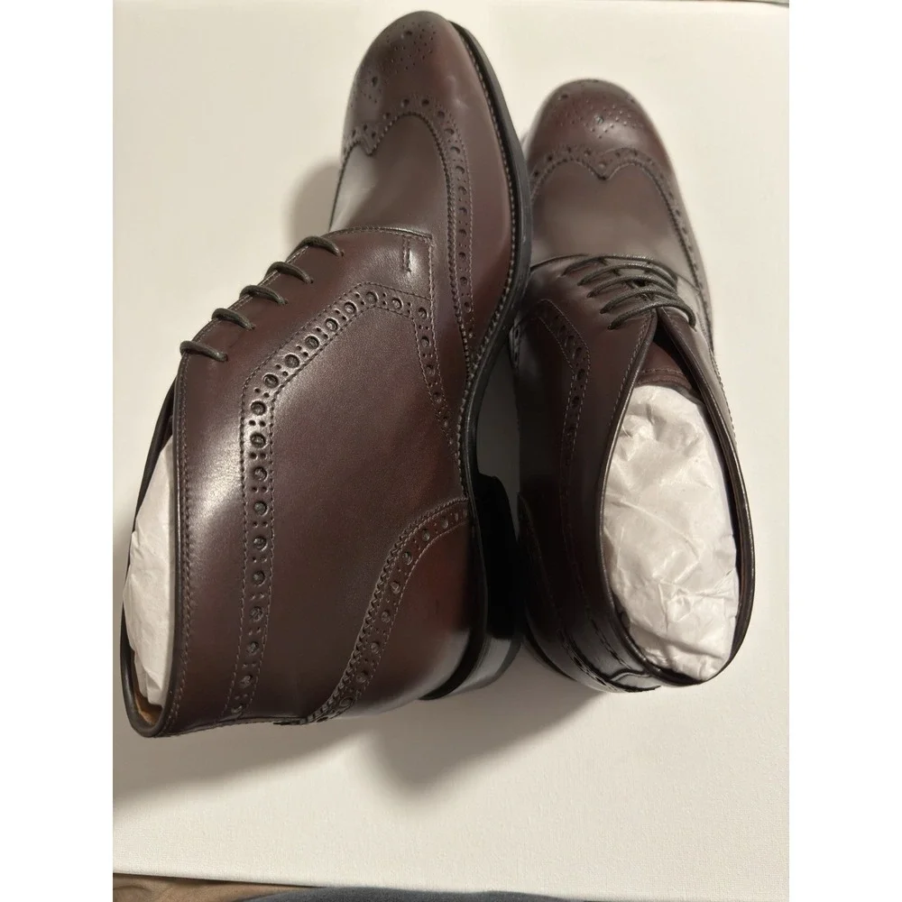 Moral Code Reed Coffee Brown Leather‎ Wingtip Chukka Boots Mens 12 M
